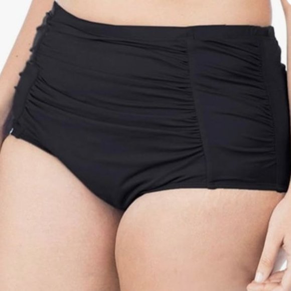 La Blanca NWT Sz 18W Black Tummy Control Island Goddess High Waist Bikini Swim B - Picture 7 of 8